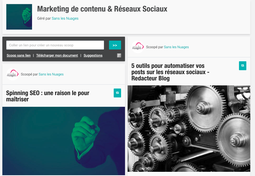 Curation avec Scoop-it